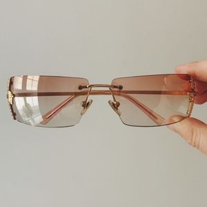 Vintage Versace rose gold sunglasses